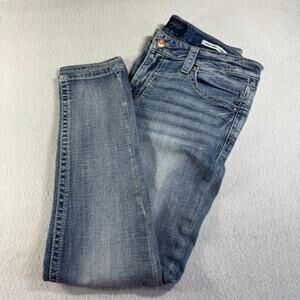 Daytrip Virgo Ankle Skinny Jeans Size 31 Faux Flap Pockets Y2K Buckle Denim